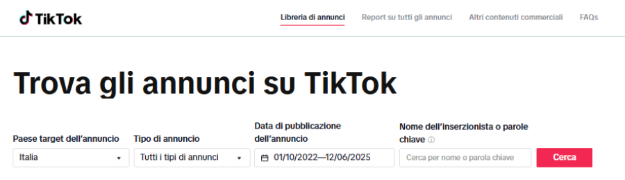 Tiktok ads library
