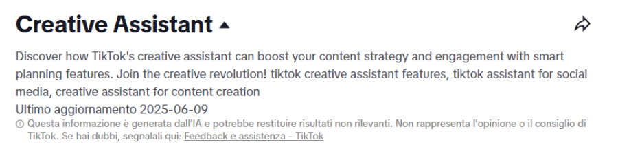 Tiktok creative assistant